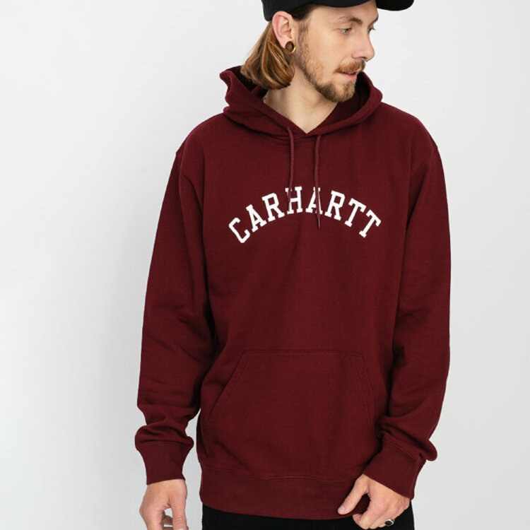 Худи CARHARTT WIP Hooded University Sweatshirt Bordeaux/White 2020, фото 1