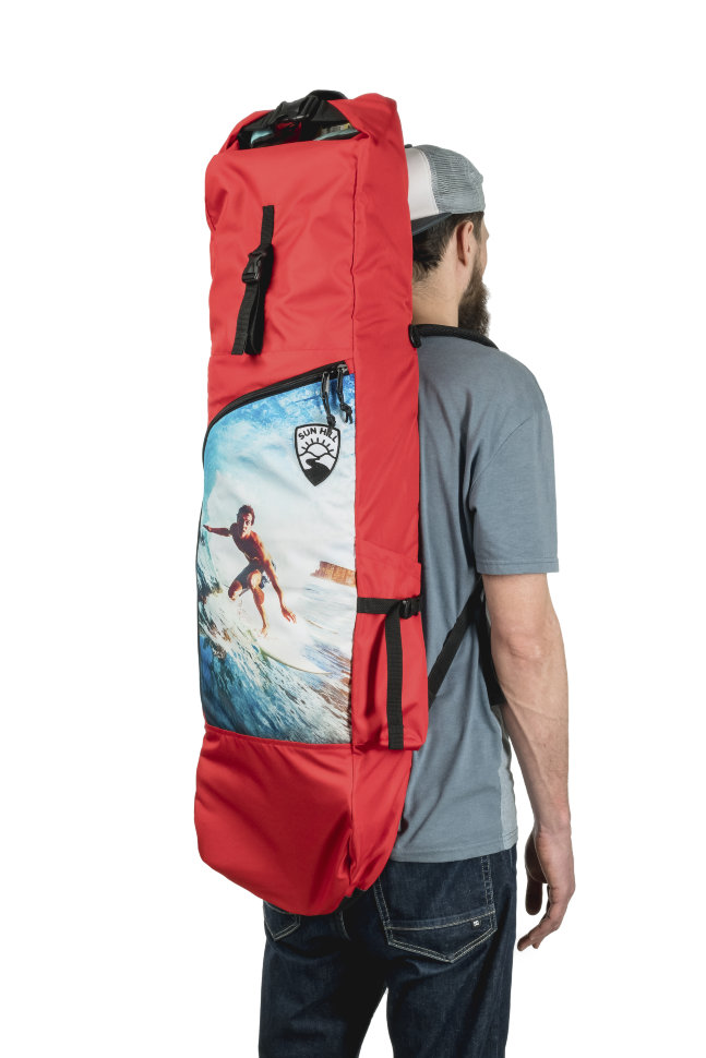 Чехол для лонгборда SUNHILL Long Pack Red/Surfer Print 2000000256405 Фото 4