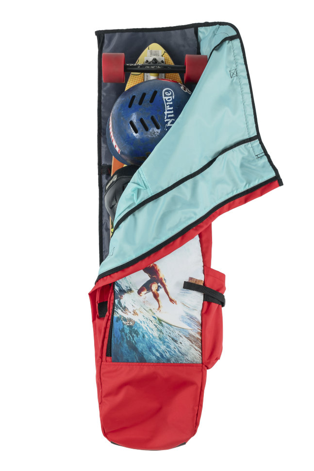 Чехол для лонгборда SUNHILL Long Pack Red/Surfer Print 2000000256405 Фото 3