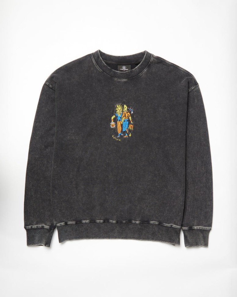 

Свитшот VOLCOM Fa Bob Mollema Crew SS25 Light Acid Black