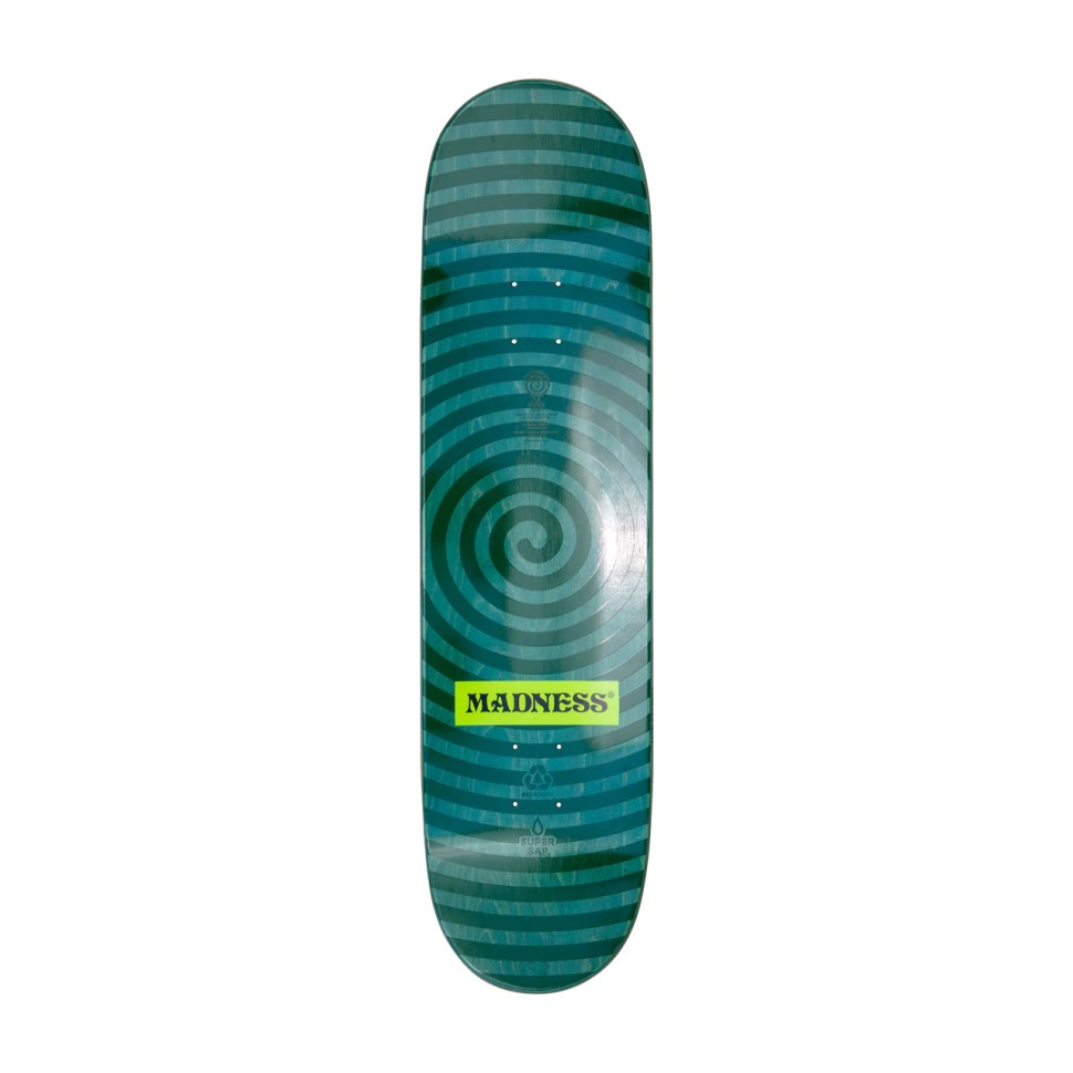 Дека для скейтборда  MADNESS Side Eye Swirls Super Sap R7 Wht/Holographwirl 8.5 дюйм 2023 фото 2