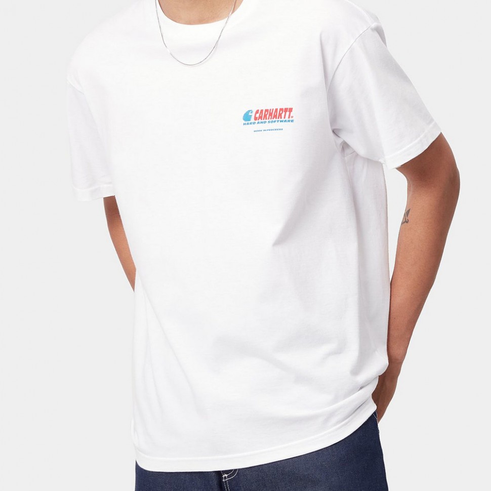 Футболка CARHARTT WIP S/S Software T-Shirt White 2021 4064958151845, размер L - фото 1