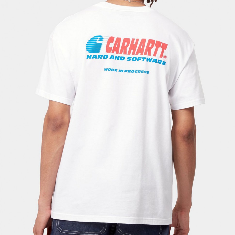 Футболка CARHARTT WIP S/S Software T-Shirt White 2021 4064958151845, размер L - фото 2