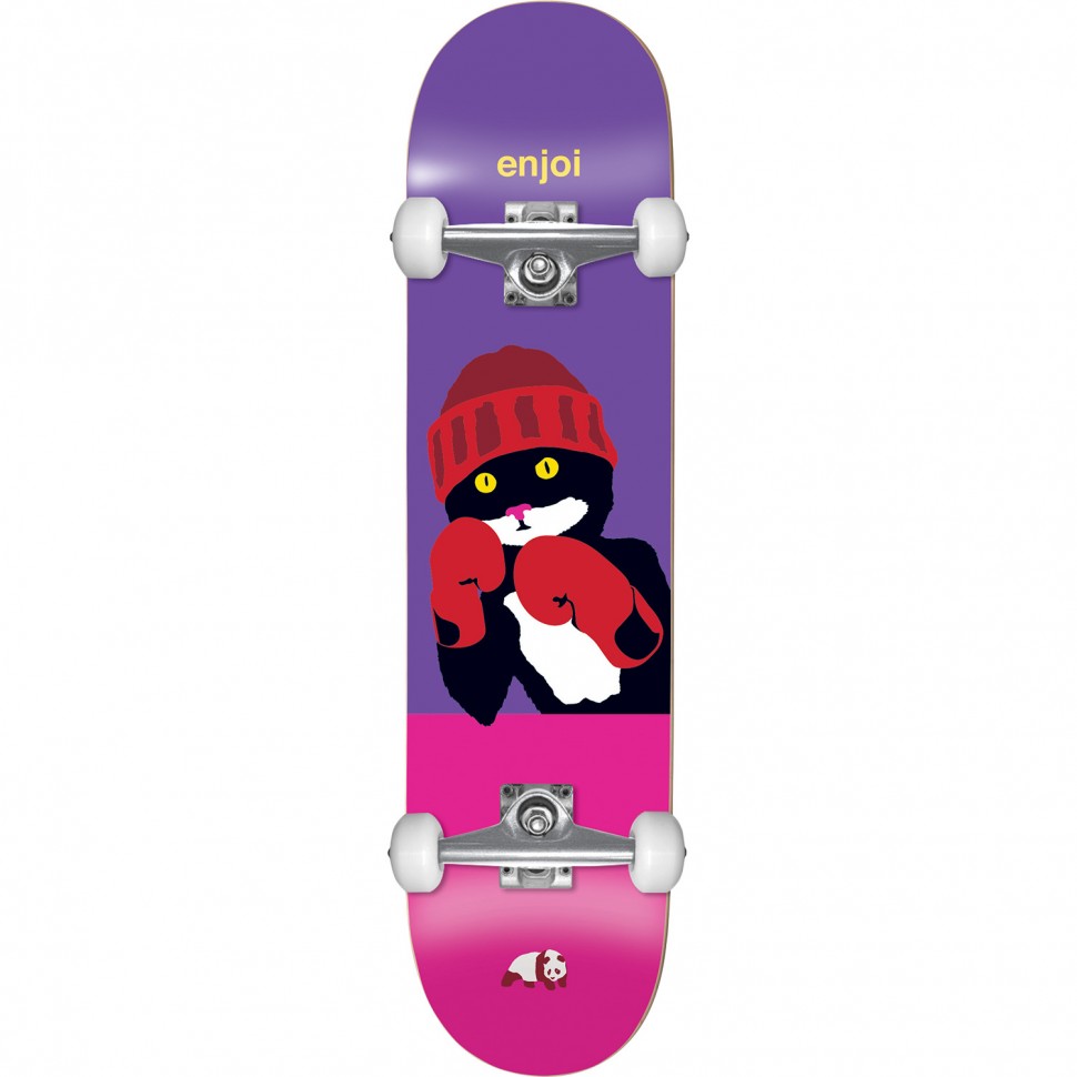 фото Скейтборд enjoi catty pacqmeow fp full size complete purple/pink 7.5 дюймов 2020