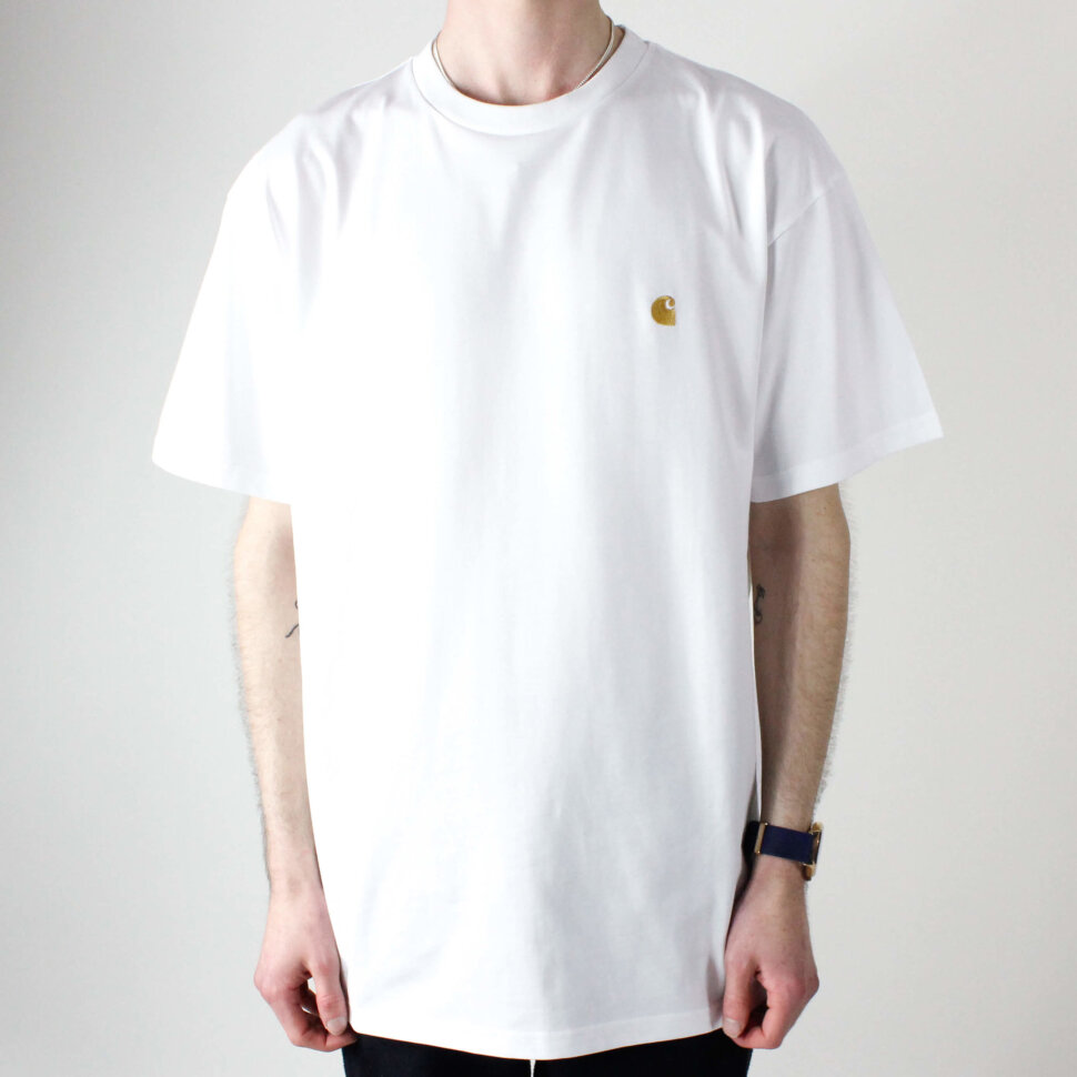  CARHARTT WIP S/S Chase T-Shirt White / Gold 2022