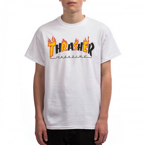 Футболка THRASHER Flame Mag T-Shirt WHITE, фото 2