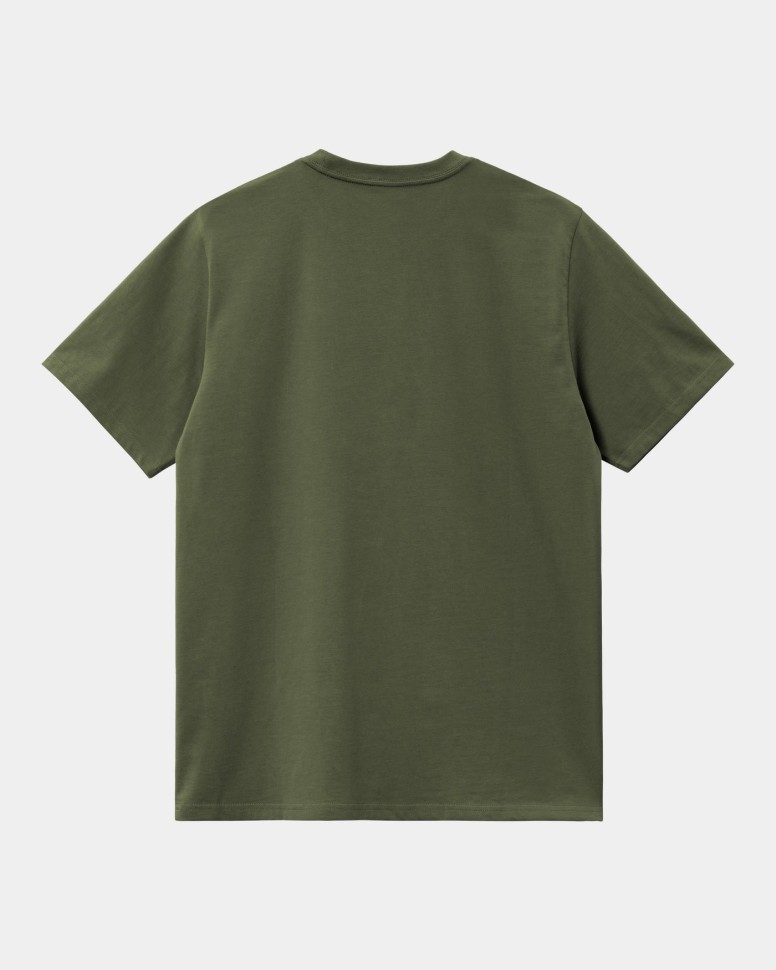 Футболка CARHARTT WIP S/S American Script T-Shirt FW25 Tarragon фото 2