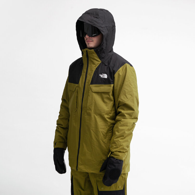 Куртка для сноуборда мужская THE NORTH FACE M Fourbarrel Tri Jkt FIR GREEN/TNF BLACK 2021, фото 2