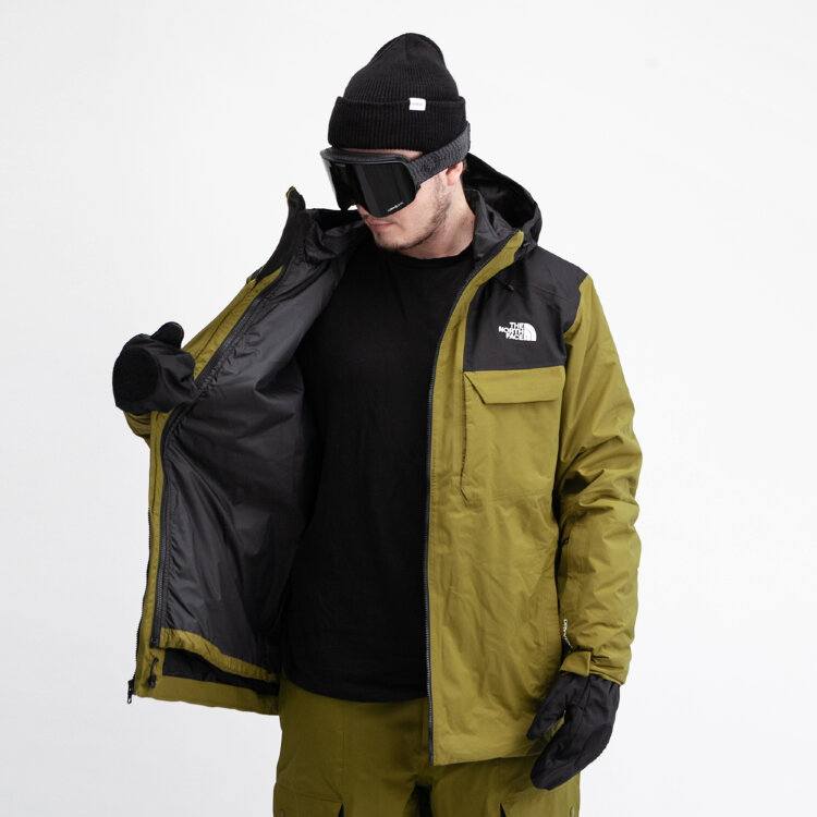 Куртка для сноуборда мужская THE NORTH FACE M Fourbarrel Tri Jkt FIR GREEN/TNF BLACK 2021, фото 4