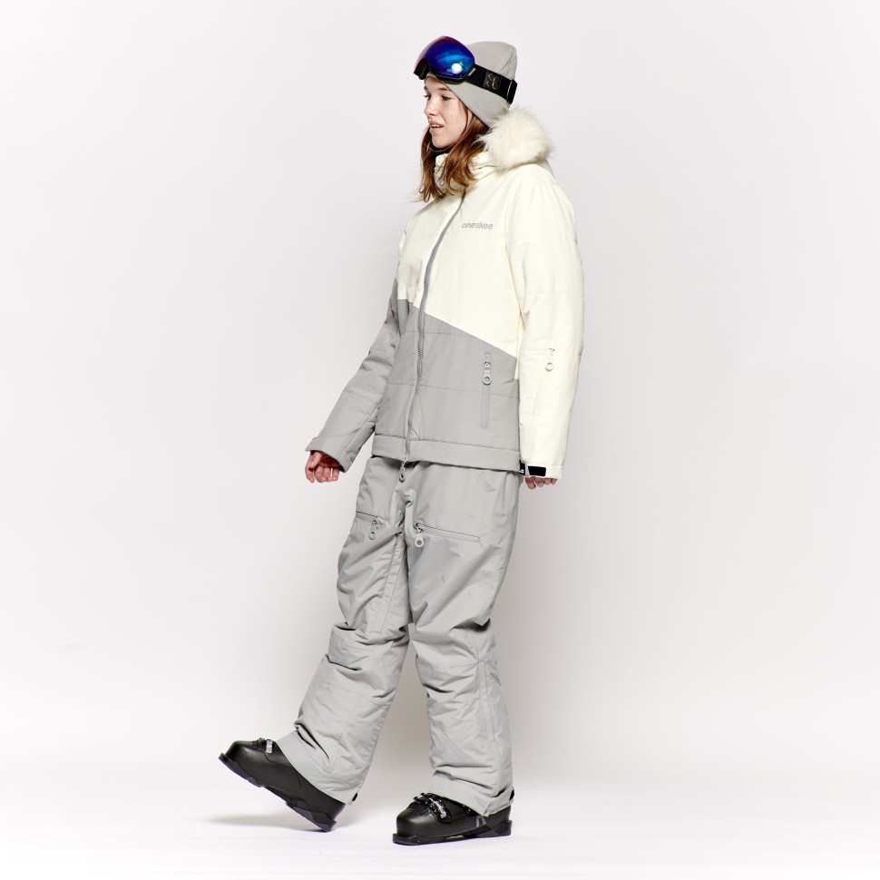 фото Комбинезон горнолыжный женский oneskee parka grey/egret 2024