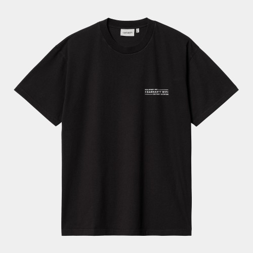 Футболка CARHARTT WIP S/S Stamp T-Shirt SS24 Black / White (Stone Washed), фото 1