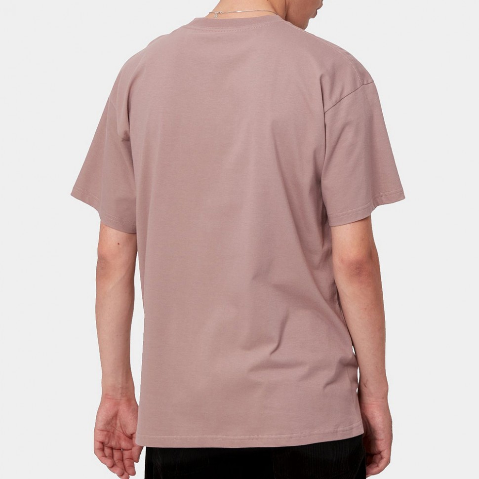 Футболка CARHARTT WIP S/S Stoneage T-Shirt Earthy Pink / Black 2021 4064958152705, размер S - фото 2