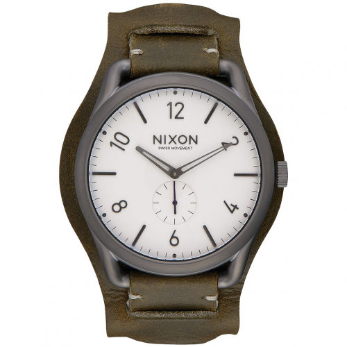 Часы NIXON C45 Leather A/S Gunmetal/Surplus Cuff, фото 1