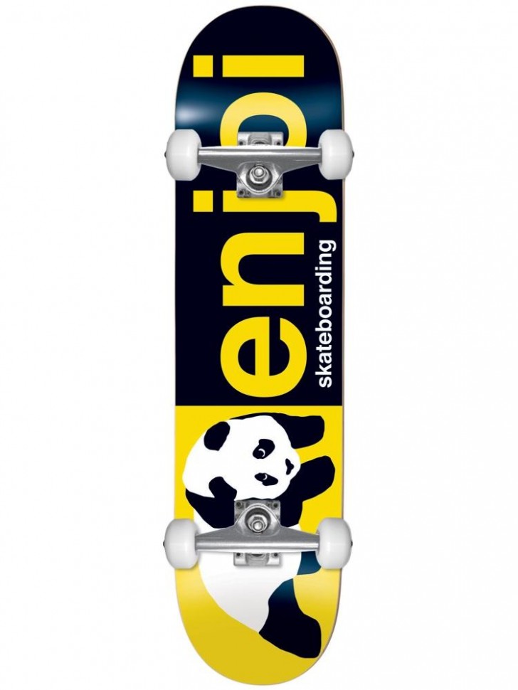 фото Скейтборд комплект enjoi half and half fp complete black/yellow 8.0 дюйм 2020