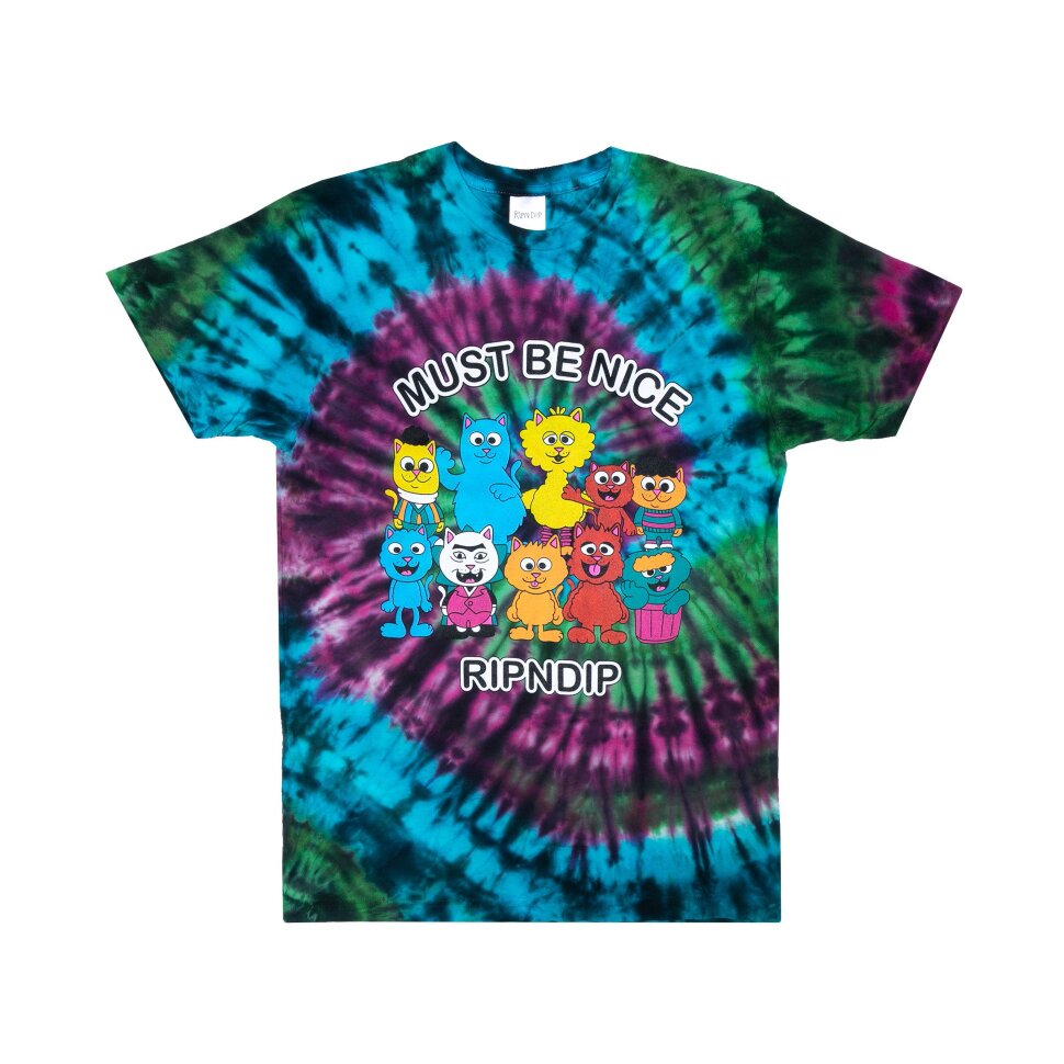 фото Футболка ripndip nerm street tee multi spiral dye 2021
