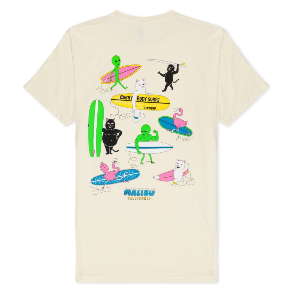 Футболка RIPNDIP Everybody Surfs Tee Natural фото 2
