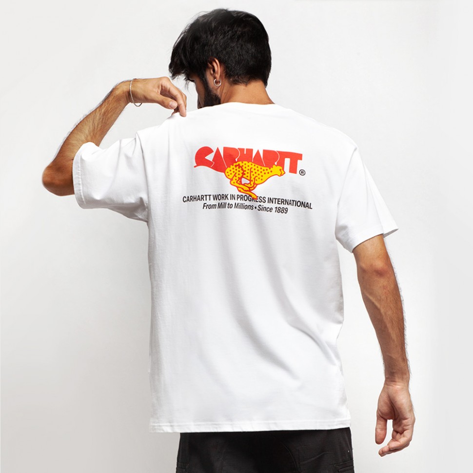 Футболка CARHARTT WIP S/S Runner T-Shirt White 2021 4064958089421, размер S - фото 2