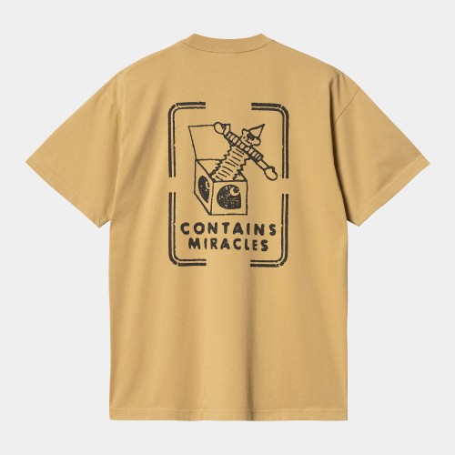 Футболка CARHARTT WIP S/S Stamp T-Shirt SS24 Bourbon / Black (Stone Washed), фото 2