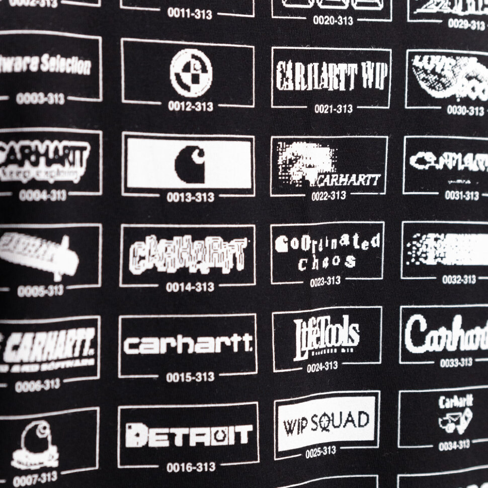 фото Футболка carhartt wip s/s screensaver t-shirt black / white 2021