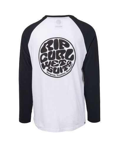 Лонгслив RIP CURL Original Raglan Ls Tee Black/White, фото 2