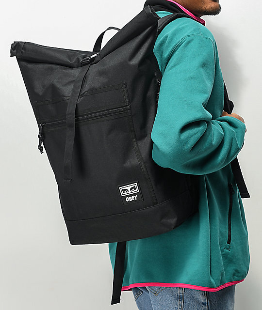 Рюкзак OBEY Conditions Roll Top Bag Iii Black 2020 фото 2