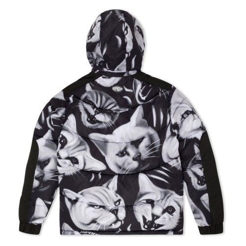 Толстовка с капюшоном RIPNDIP Neon Cat Puffer Jacket Black 2023, фото 4
