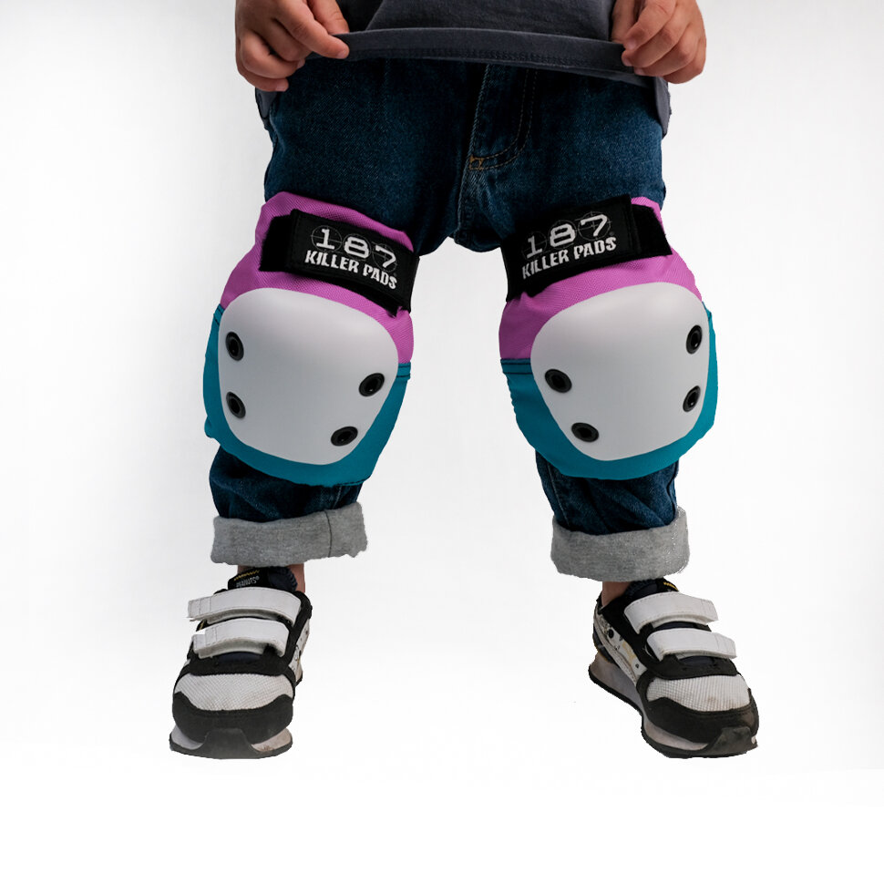 фото Набор защиты для скейтборда детский 187 killer pads junior packs pink-teal 2021 187 killerpads