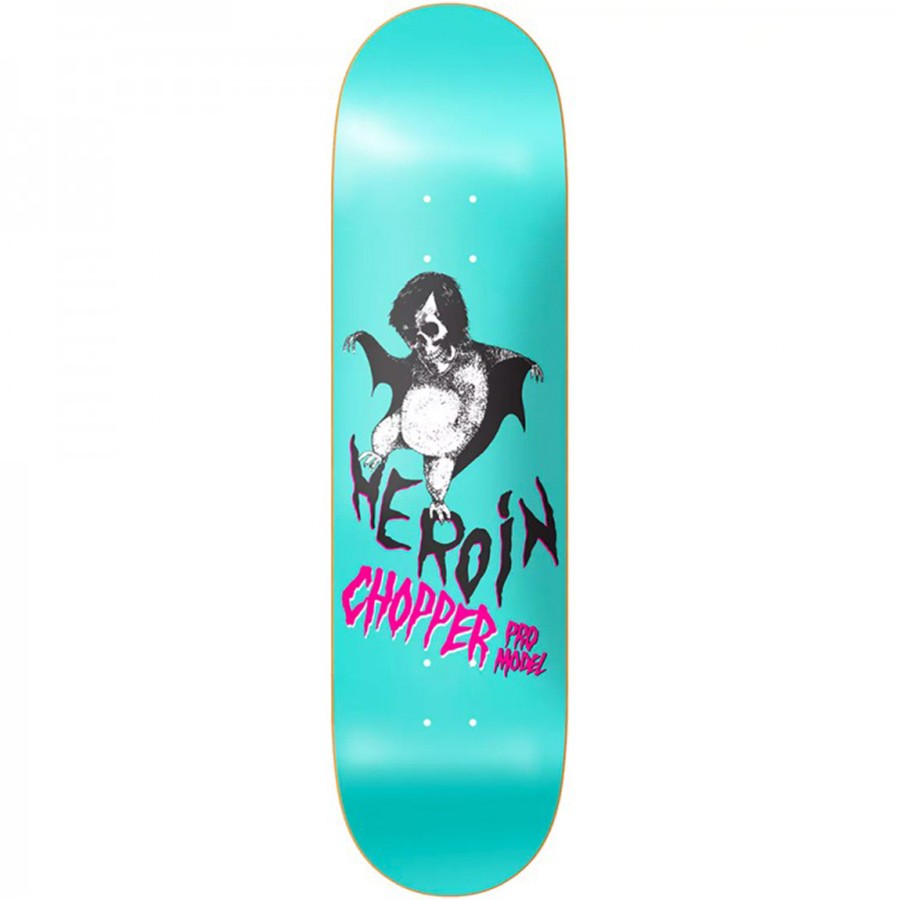 

Дека для скейтборда HEROIN Chopper Heritage Deck 8.3875, Бирюзовый