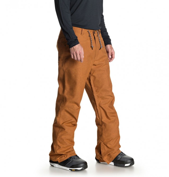 Штаны для сноуборда мужские DC SHOES Relay Pnt M Waxed Leather Brown, фото 3