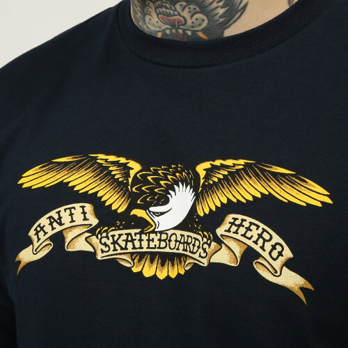 Хлопковая футболка с принтом ANTI-HERO Eagle Navy Tee 2020, фото 4