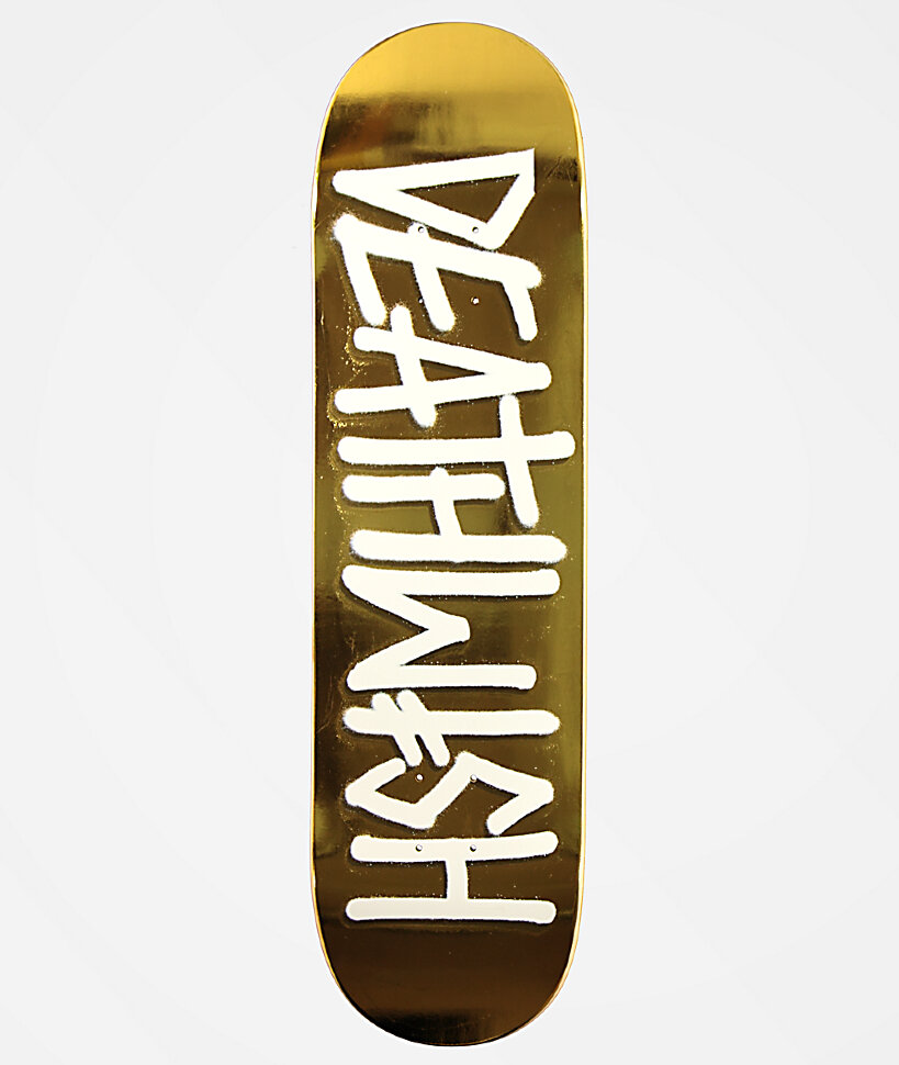 Дека для скейтборда DEATHWISH Deathspray Deck Gold White 8.25 дюйм