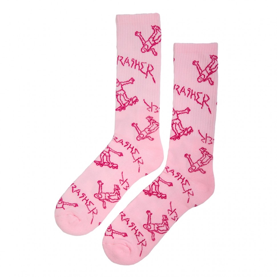 фото Носки thrasher gonz logo crew socks lt. pink 2023