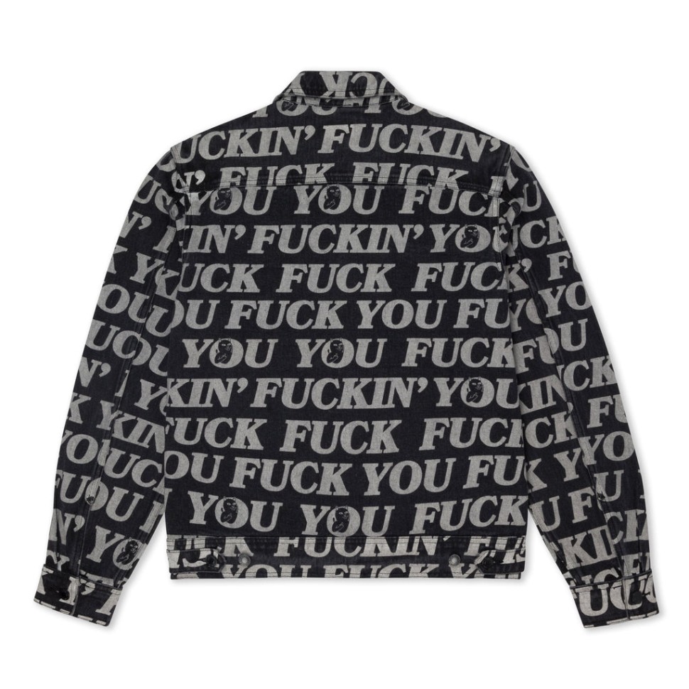 Свитшот RIPNDIP Fuckin Fuck Denim Jacket Black 2023 фото 3