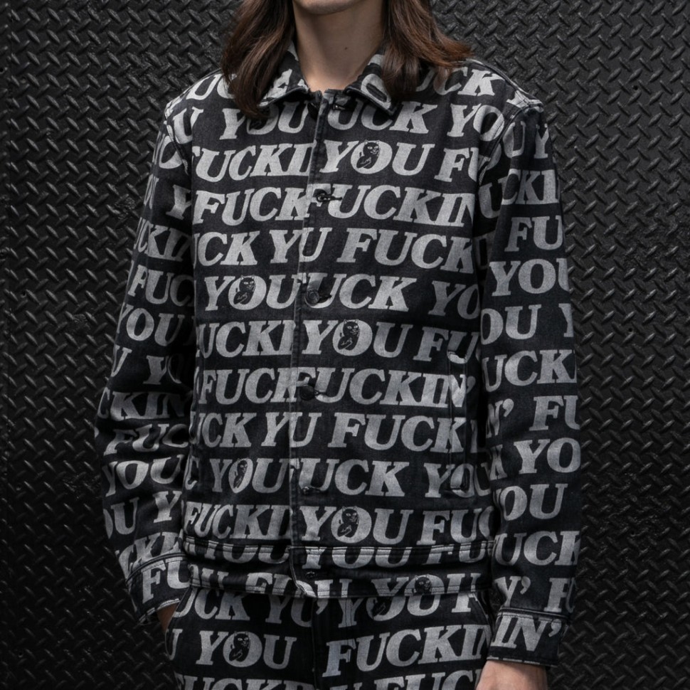 Свитшот RIPNDIP Fuckin Fuck Denim Jacket Black 2023 фото 2