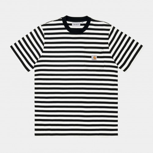 Футболка CARHARTT WIP S/S Scotty Pocket T-Shirt Scotty Stripe, Black / White 2021, фото 1