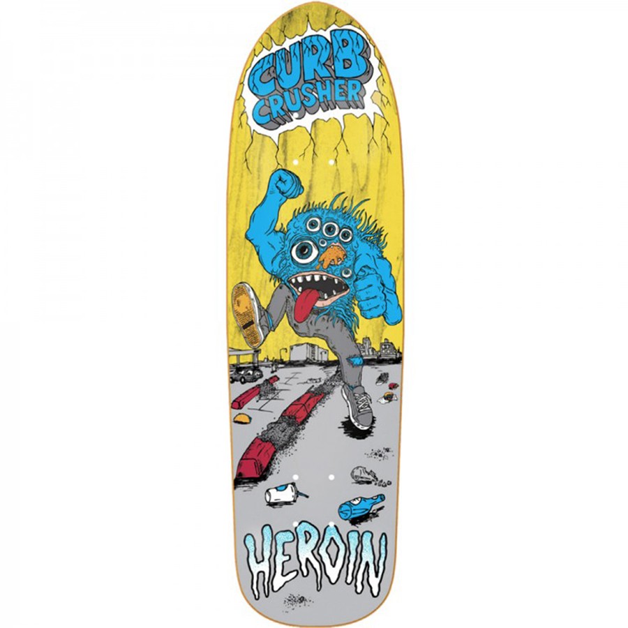 

Дека для скейтборда HEROIN Curb Crusher 2019 Deck 9, Желтый