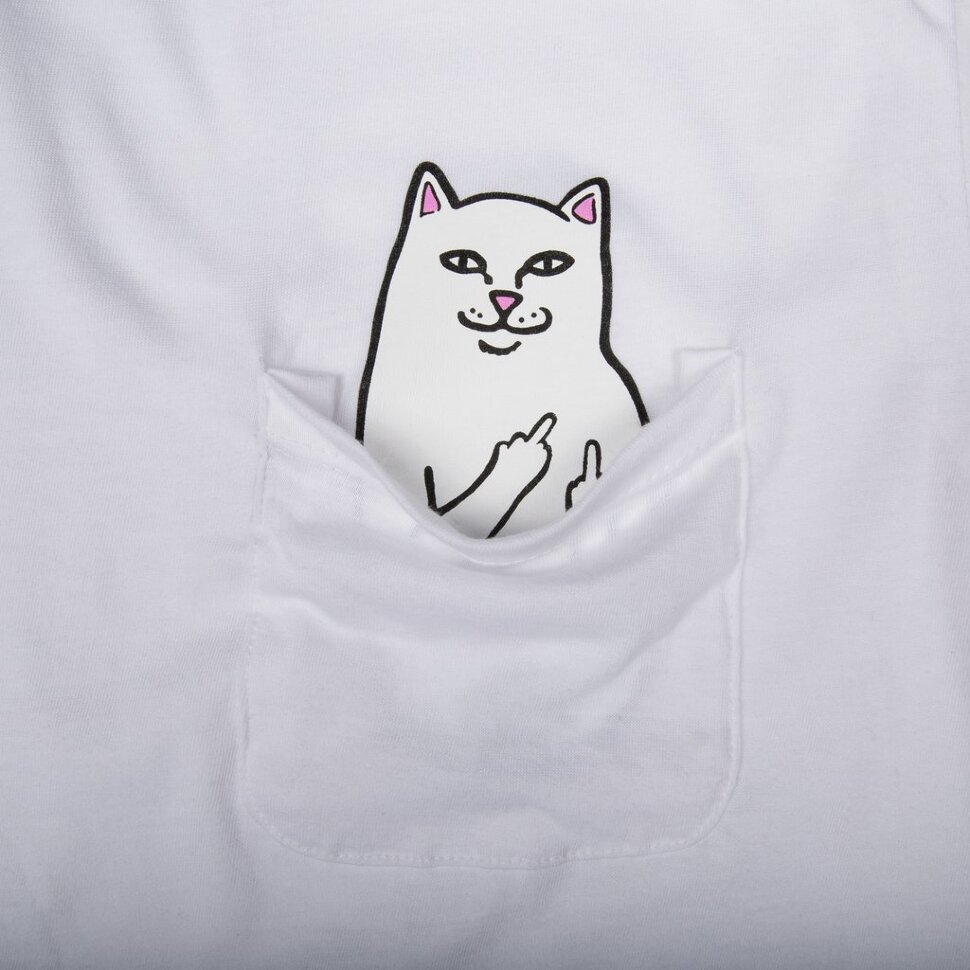 Футболка RIPNDIP Lord Nermal Pocket Tee White 2021 фото 2