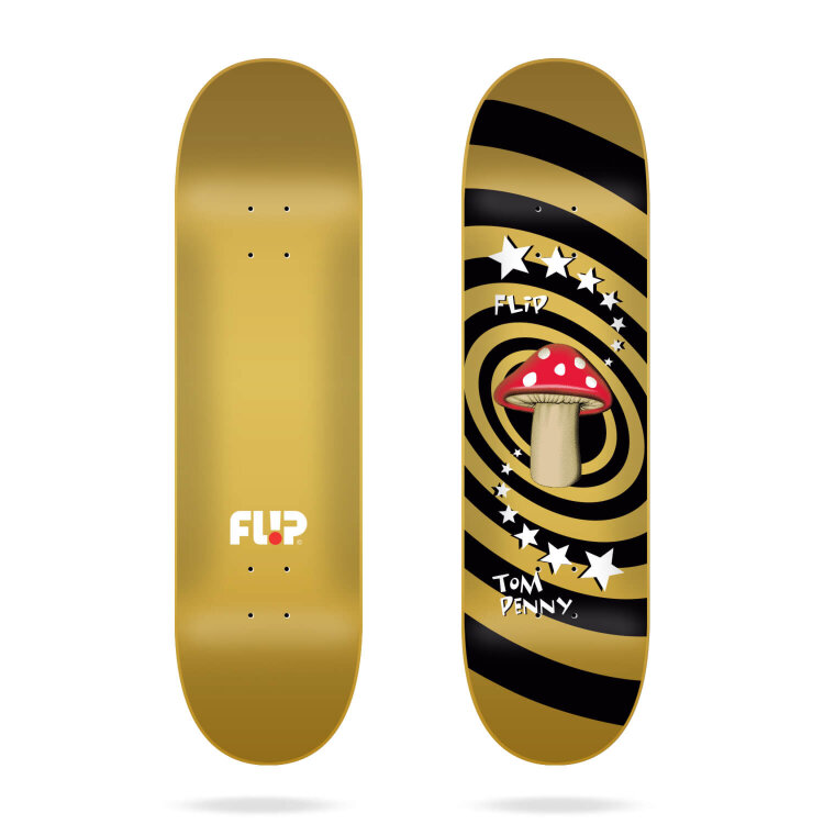 Дека для скейтборда FLIP Penny Mushroom Deck Gold 8.25 дюймa 2021, фото 1