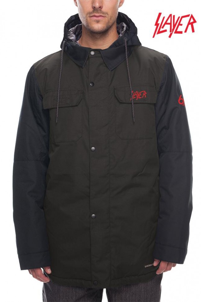 фото Куртка для сноуборда мужская 686 mns slayer insulated jacket black denim