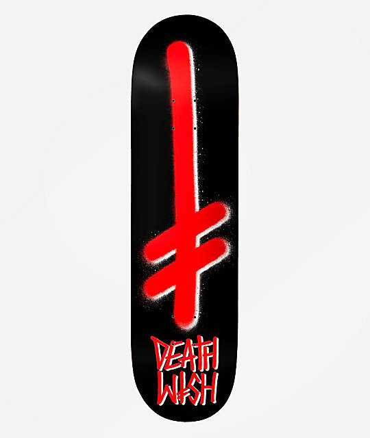 Дека для скейтборда DEATHWISH Gang Logo Deck Black Red 8 дюйм