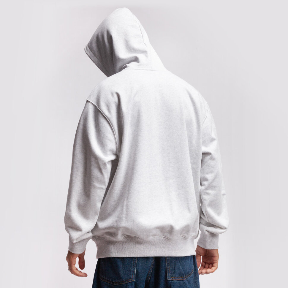 фото Худи carhartt wip hooded runner sweatshirt ash heather 2021