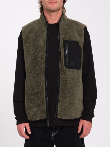 Жилет VOLCOM Muzzer Fuzzar Vest FW25 Wintermoss, фото 1