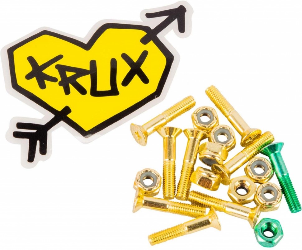 фото Болты для скейтборда krux krome phillips hardware gold 1 дюйм