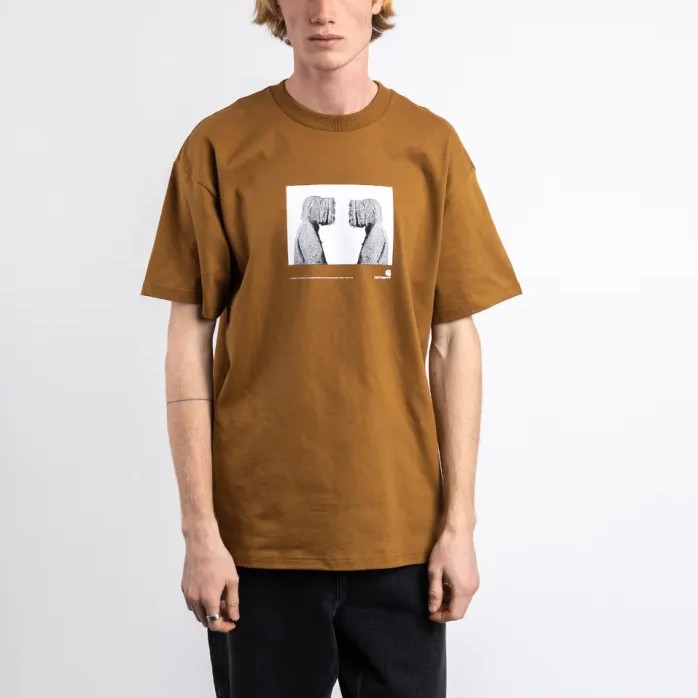 Футболка CARHARTT WIP S/S Cold T-Shirt Hamilton Brown 2023 фото 2