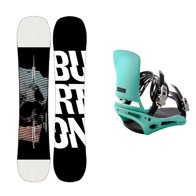 Сноубордический комплект для начинающих BURTON Instigator+Burton Cartel Glacier Green, фото 1