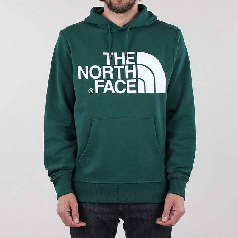 фото Толстовка с капюшоном the north face logo hoodie night green 2022