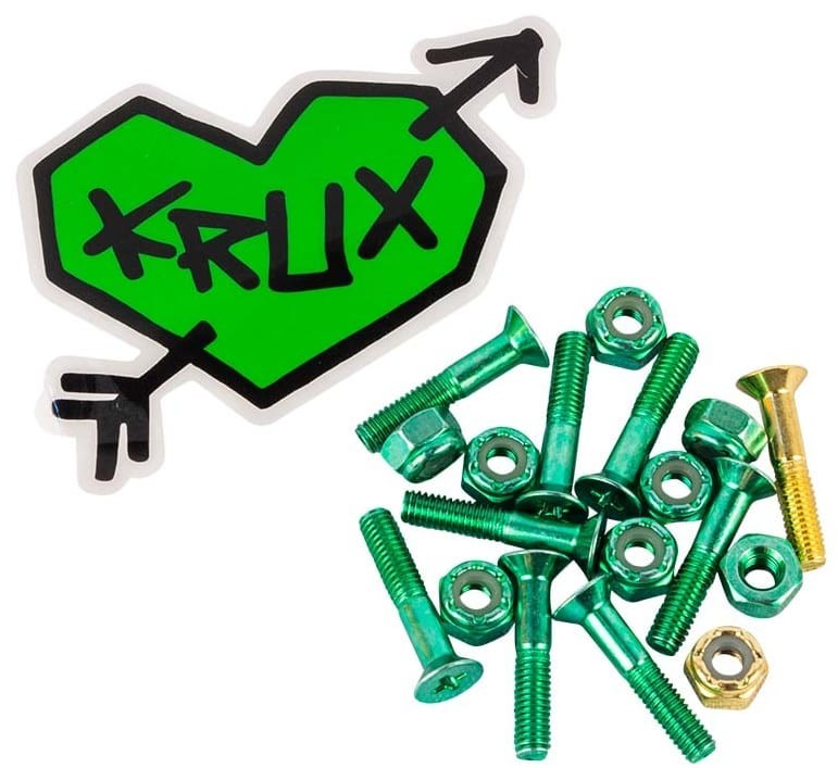 фото Болты для скейтборда krux krome phillips hardware green 1 дюйм