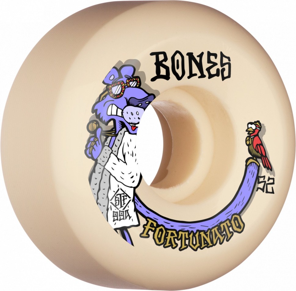 фото Колеса для скейтборда bones fortunato pimpin v5 sidecut 54mm 99a 2023