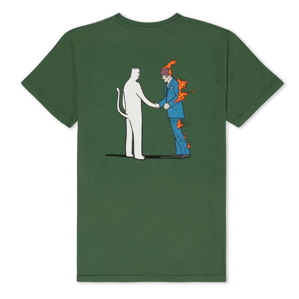 Футболка RIPNDIP Burn Tee Olive фото 2
