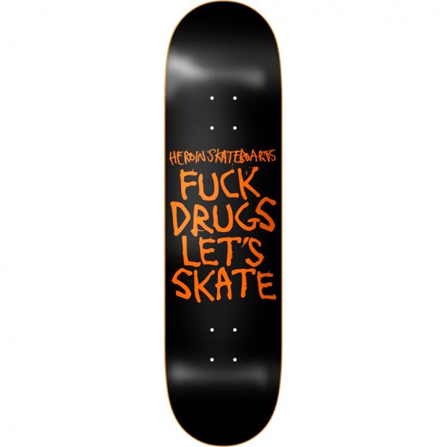 

Дека для скейтборда HEROIN Fuck Drugs Deck 8.125, Черный
